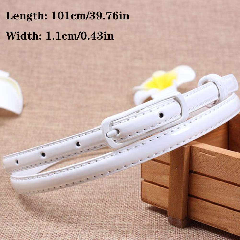 Vrouwen Candy Kleur Taille Riem Dunne Riem Broek Jean Riem Lichtmetalen Pin Buckle Broeksbanden Pu Leer Verstelbare Riemen Voor jurk: 5