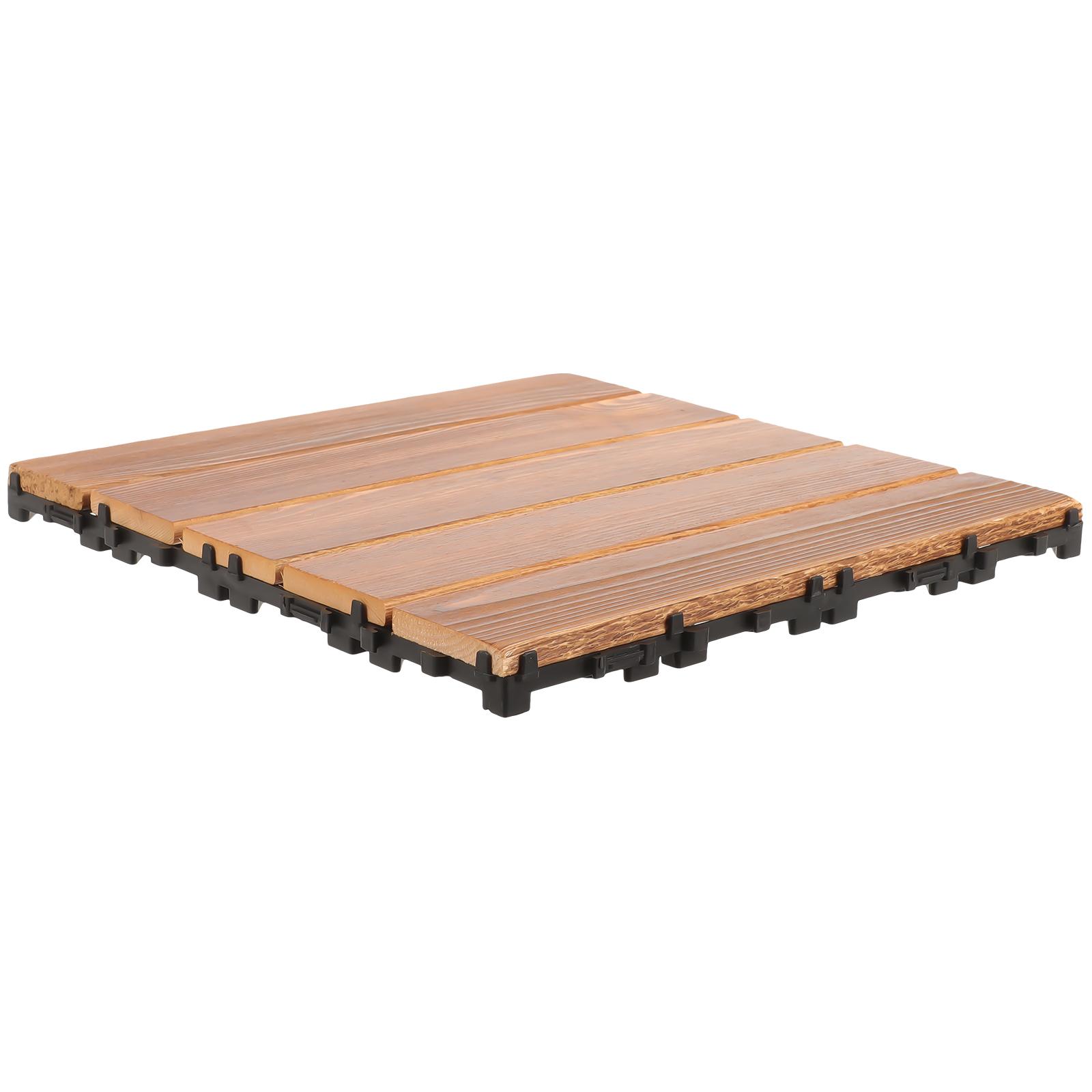 Korrosionsbeständige Holzbodenfliesen, ineinandergreifende Terrassendielen im Freien, für jedes Wetter, Terrasse, Balkon, Garten, wasserdicht, einfache Installation