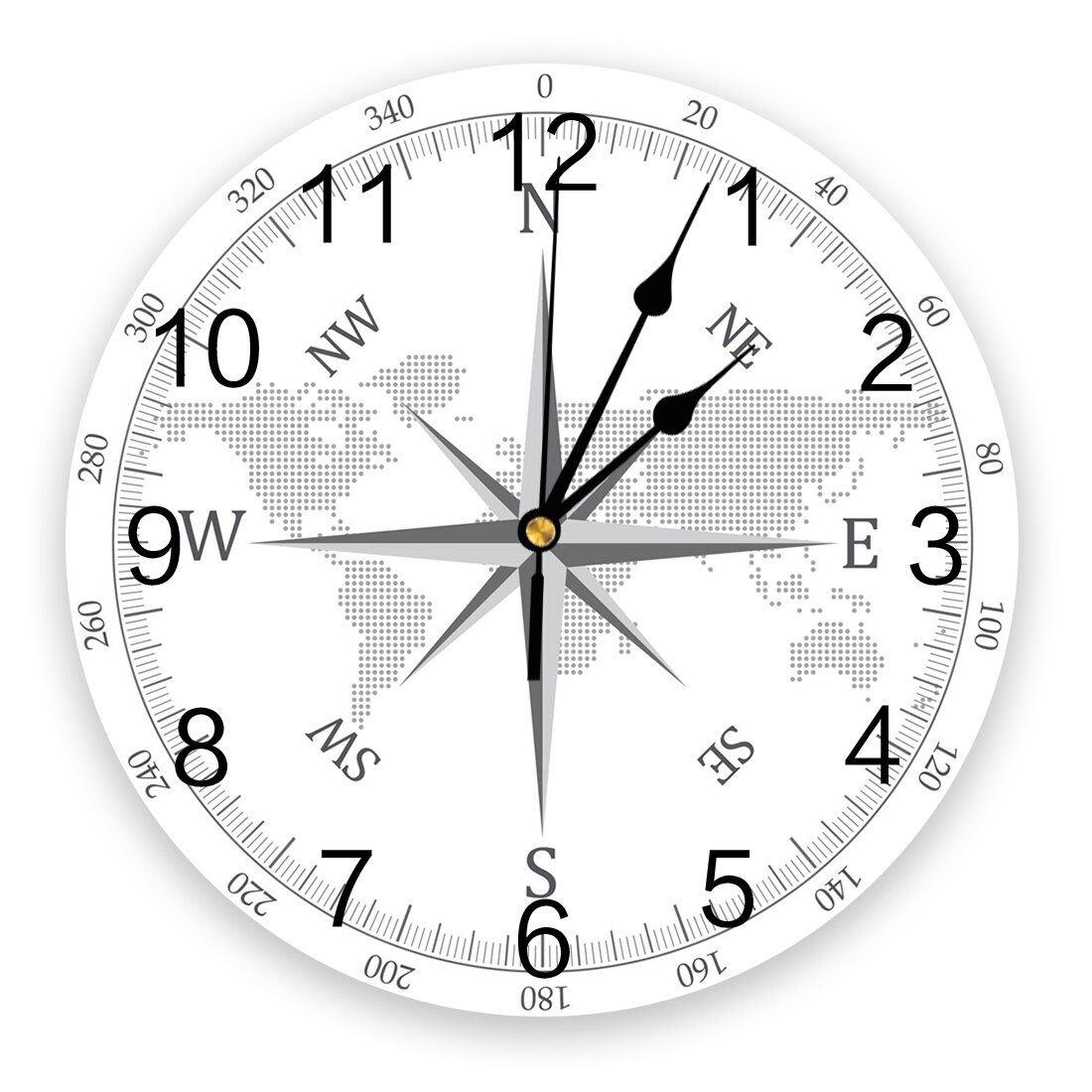 Karte Irland Jahrgang Stil Dublin Atlas Wanduhr Wohnzimmer Schlafzimmer Zauberstab Uhr Stumm Karikatur Wanduhr Hause Dekoration: LEX05425CKAZ1