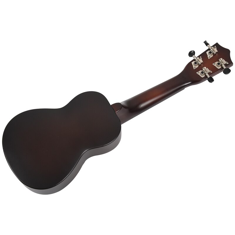 Ukelele pintado a mano Combo 21, Soprano negro de 4 cuerdas, bajo Uke, instrumento Musical de cuerda perfecto para principiantes