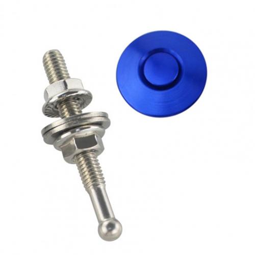 Universal 32mm Aluminum Car Quick Latch Push Button Billet Hood Pin Lock Set: Blue
