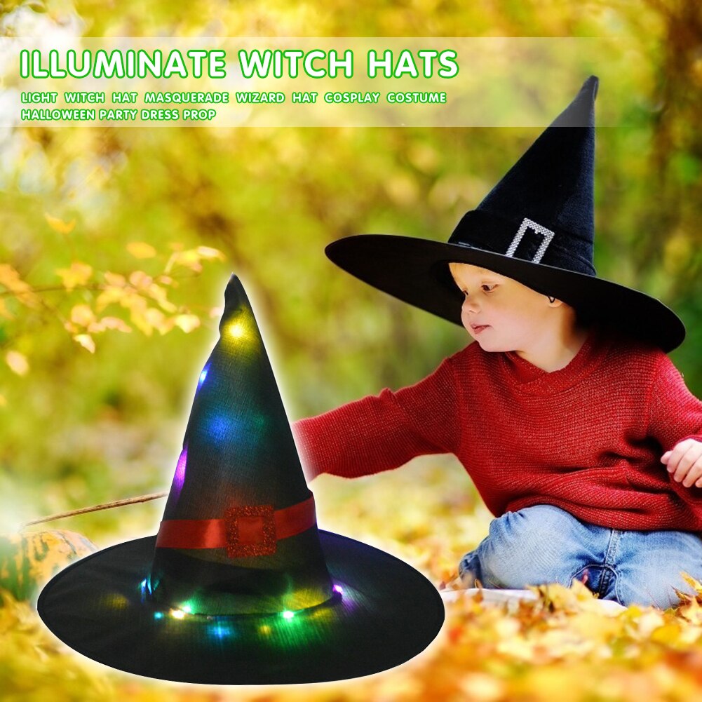 Halloween LED Licht Hängen Dekor Cosplay Party Magier Hexe Hüte Heimat Party Dekoration Headwear Kappe Kleid Halloween Liefert