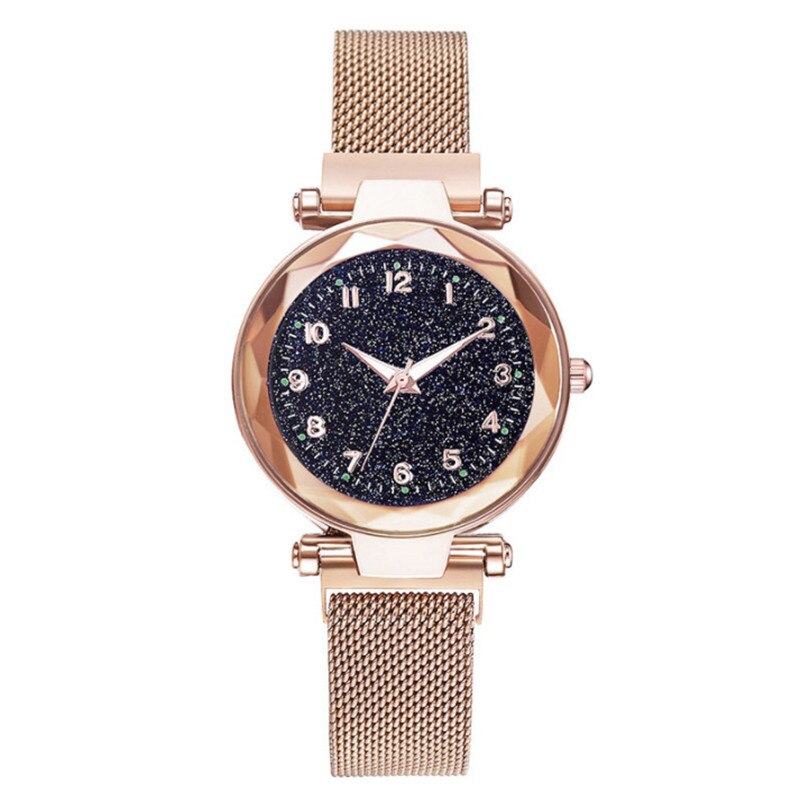 Vrouwen Magneet Gesp Sterrenhemel Lichtgevende Horloge Luxe Dames Rvs Quartz Horloge Relogio Feminino