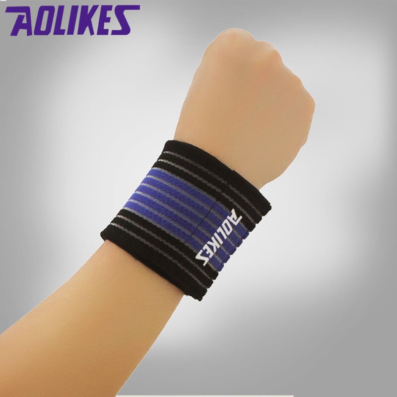 1Pcs Sport Katoen Elastische Bandage Hand Sport Polsband Gym Ondersteuning Pols Brace Wrap Fitness Tennis Polsini Zweet Band