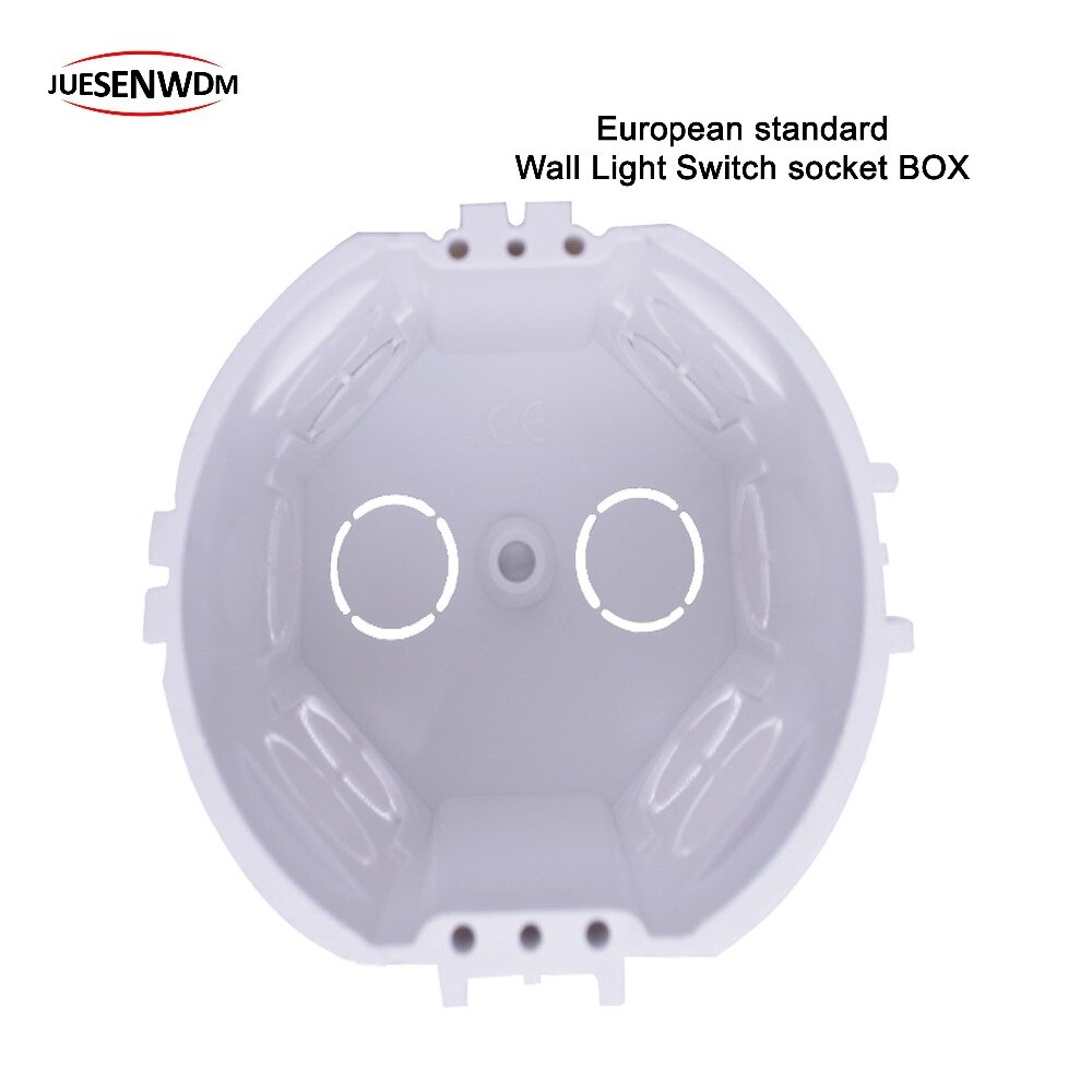 EU Light Switch socket Round Wall mounting box for Embedded Internal mounting box
