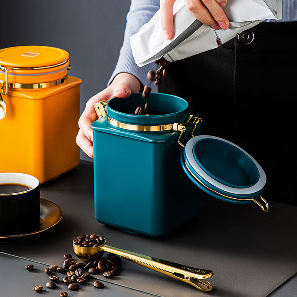 Coffee Bean Storage Jar Coffee Bean Container Coffee Bean Can Coffee Powder Storage Holder for Home Hotel Store Shop