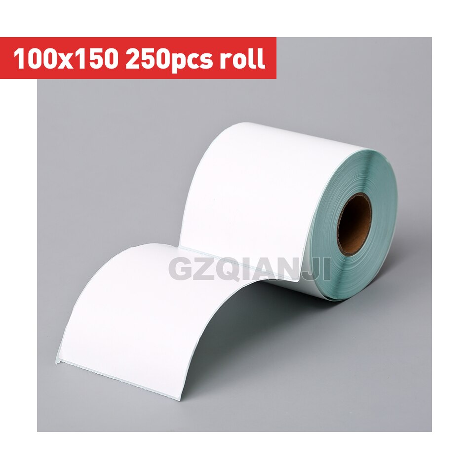 Pos 108mm 4 inch Thermal Labels papaer stickers Barcode label paper roll white 100*100*500 or 100*150*250 or 100*150*500: Label-100-150-250