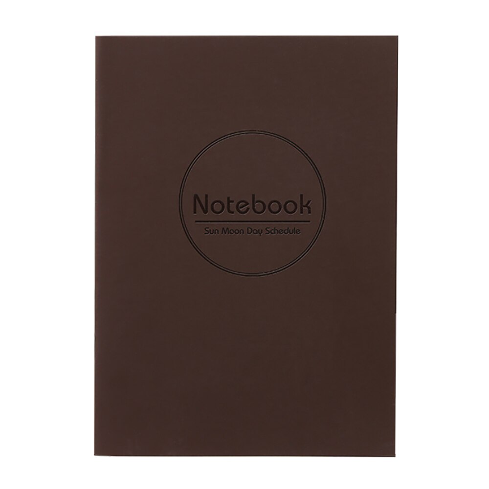 Soft Leather Calendar Meeting Notepad Memo Jotter Classical Notepad Notebook Stationery Student Class Notebook: Brown