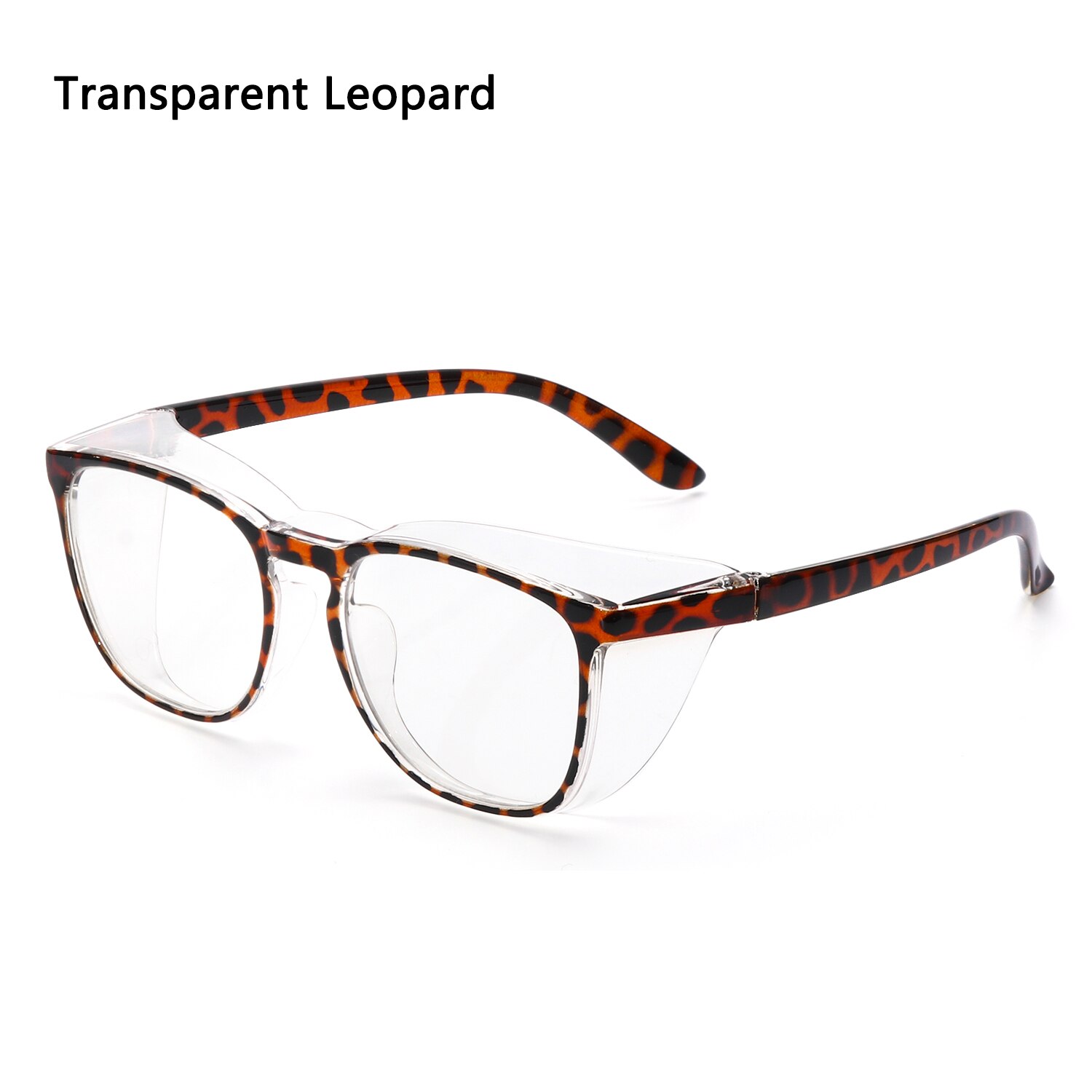 Safety Glasses Anti-fog Pollen GogglesBlue Light Blocking Glasses UV400 Protection Glasses Anti-saliva Dust-proof for Men Women: Transparent Leopard