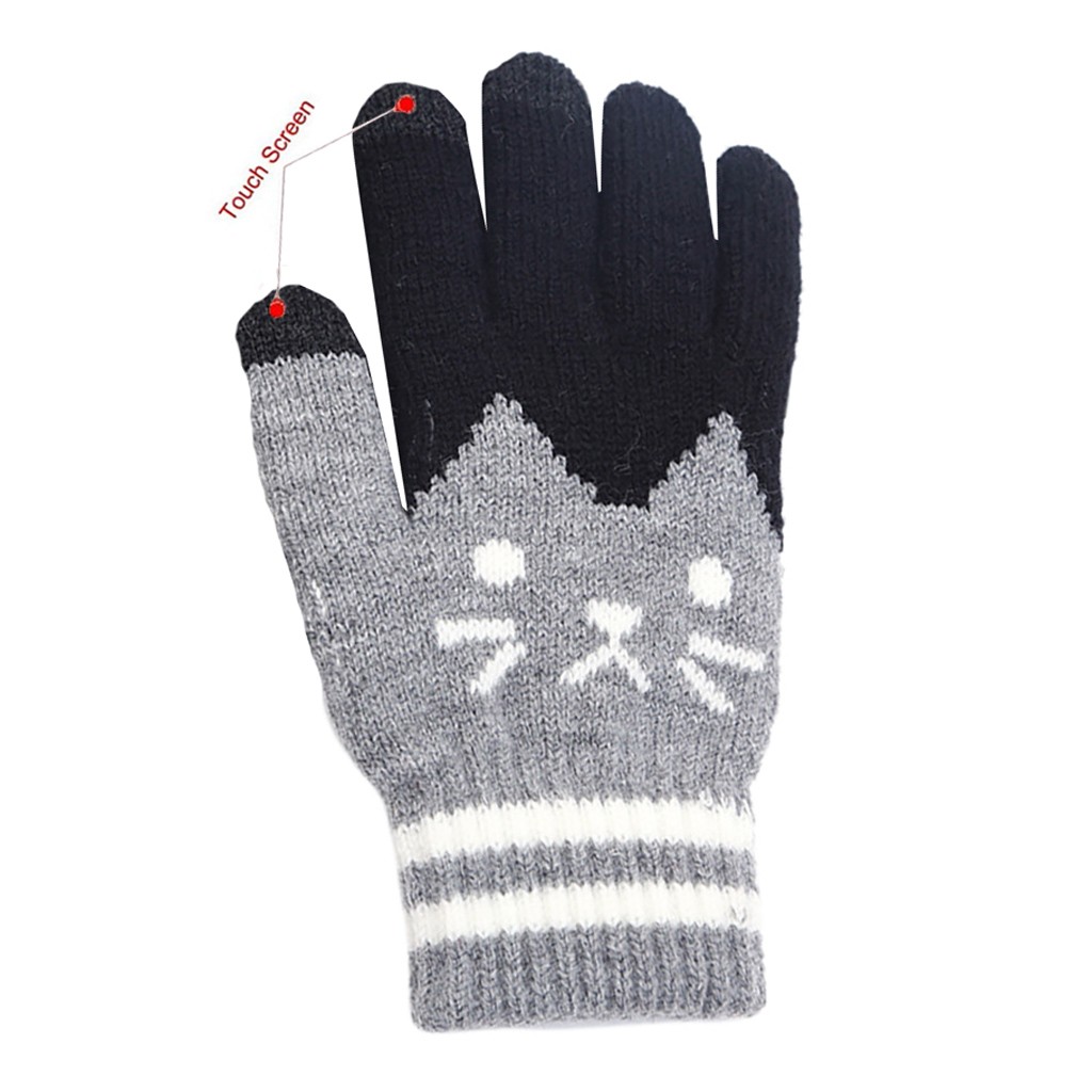 Winter Touchscreen Handschoenen Vrouwen Warm Stretch Gebreide Wanten Imitatie Wol Volledige Vinger Guantes Vrouwelijke Gehaakte Dikker M840 #