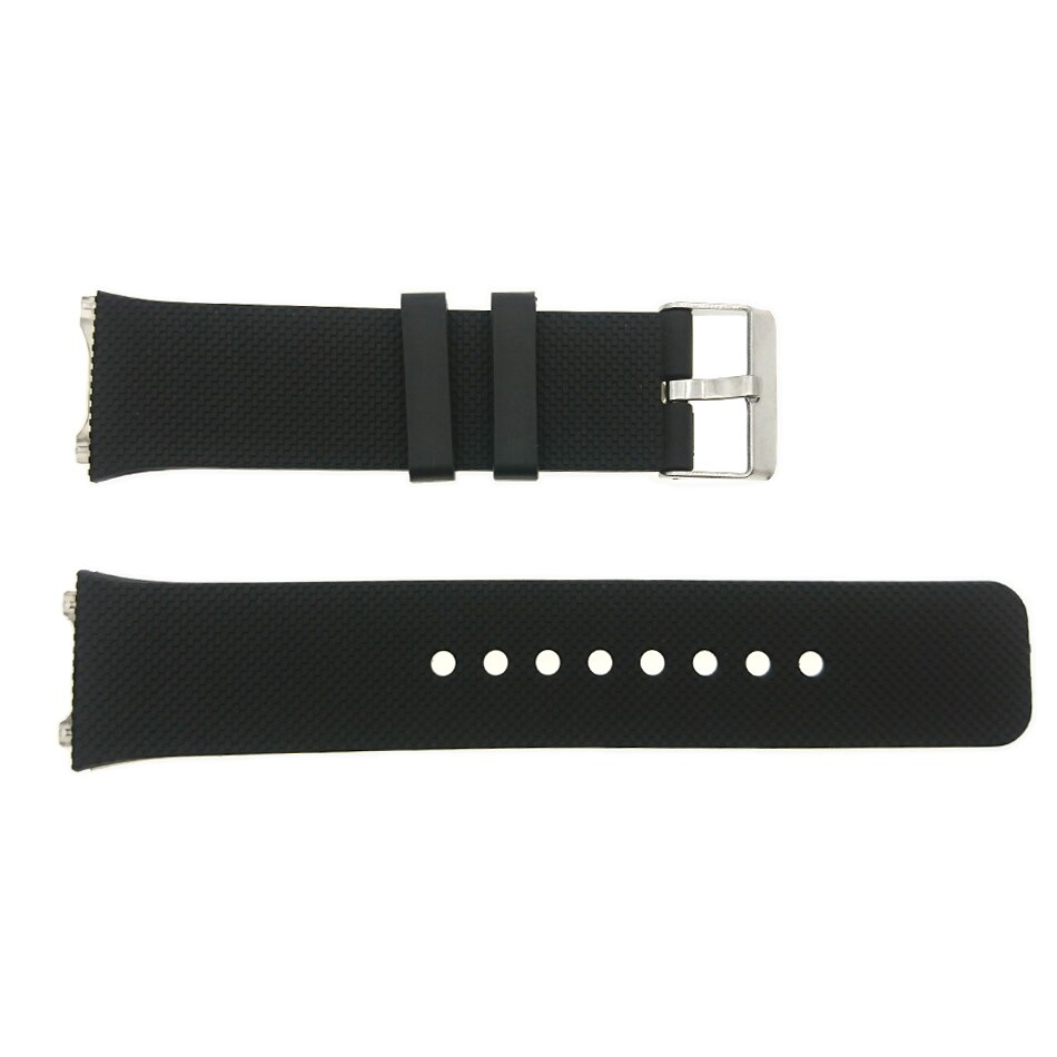 HOMEBARL Original DZ09 Smart Watch Strap DZ 09 Silicone Replacement Wrist Watch Band Strap Watchband Wristband +Free Screen Film: black / DZ09 Strap - No Film