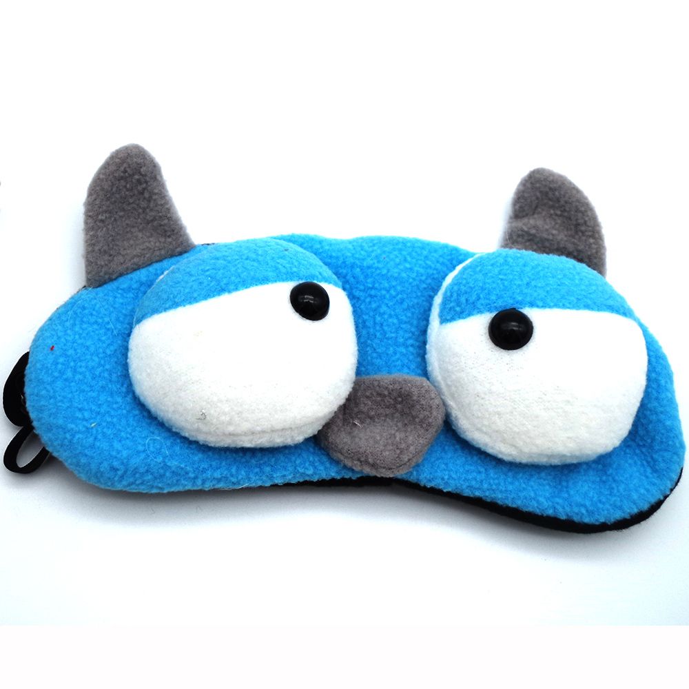 1PC lindo animales antifaz para dormir antifaz acolchado opaco franela máscara de dormir Resto de relajarse ayuda para dormir venda cubierta ojo Pat: Blue
