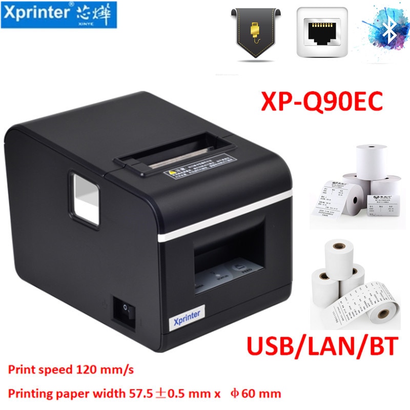 Xprinter Q90EC 58mm Bluetooth auto cutter thermal receipt printer mini printers