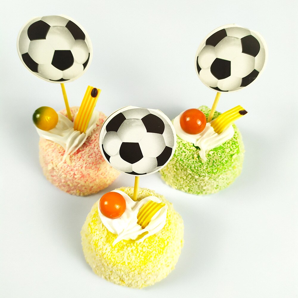 World Cup football children birthday party decoration flag pull mask tablecloth paper plate cutlery set ，baby shower: Toothpicks 10pcs