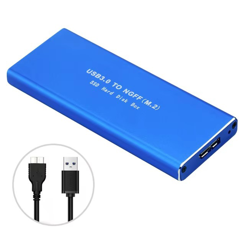 NGFF Hard Disk External M.2 Solid State 5Gbps SSD Cooling Metal Case USB3.0 PC for 2230/2242/2260/2280 Mobile HDD Enclosure MN01: WHITE