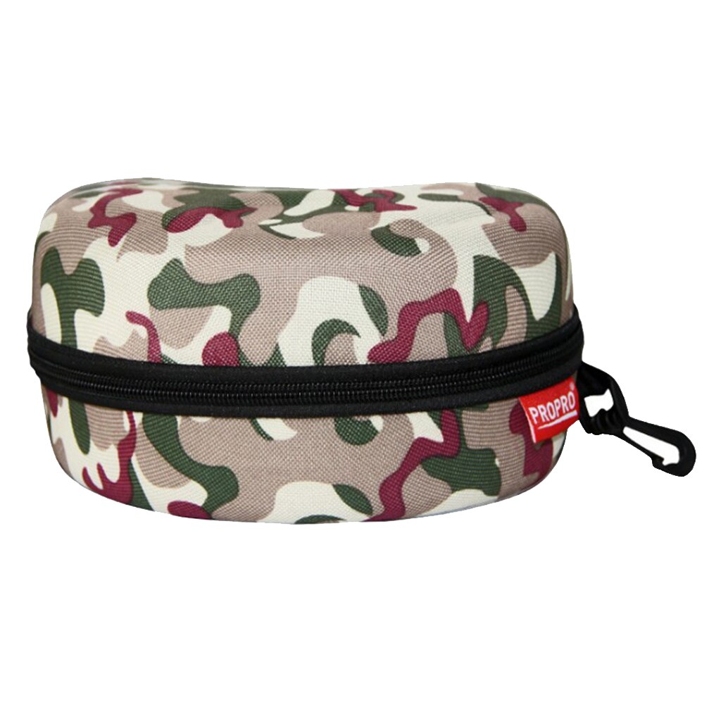 Ski Snowboard Glasses Sunglasses Case Safety Goggle Storage Bag Carry Pouch Goggle Case: Gray Camouflage