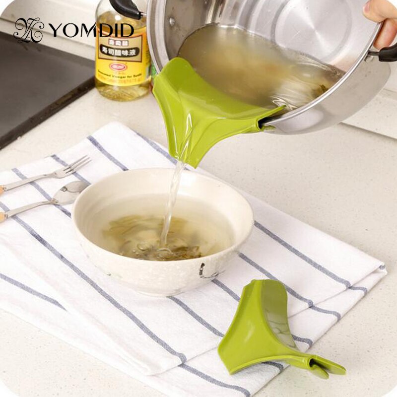 Praktyczny lejek silikonowy sprzęt drenażowy robić zupy okrągły na brzeg antypoślizgowy wylewka narzędzia kuchenne Embudo de silicona