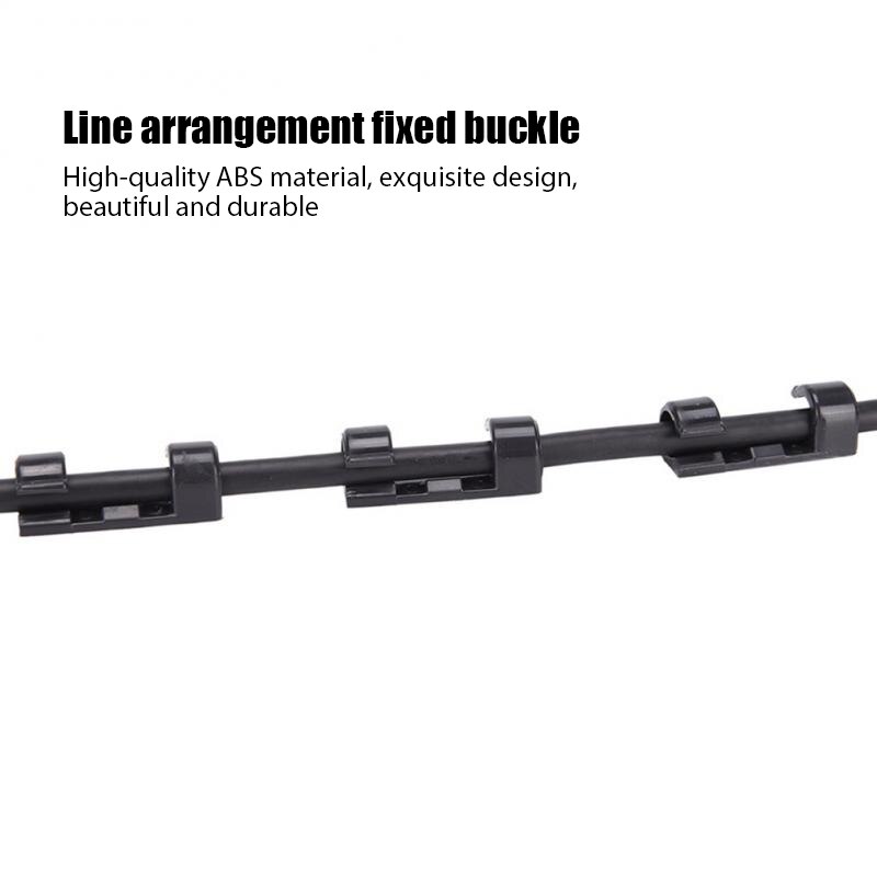 20Pcs Self Stick Wire Organizer Line Cable Buckle Clips Clamp Table Wall Fixer Fastener Holder on Data Telephone Line Winder