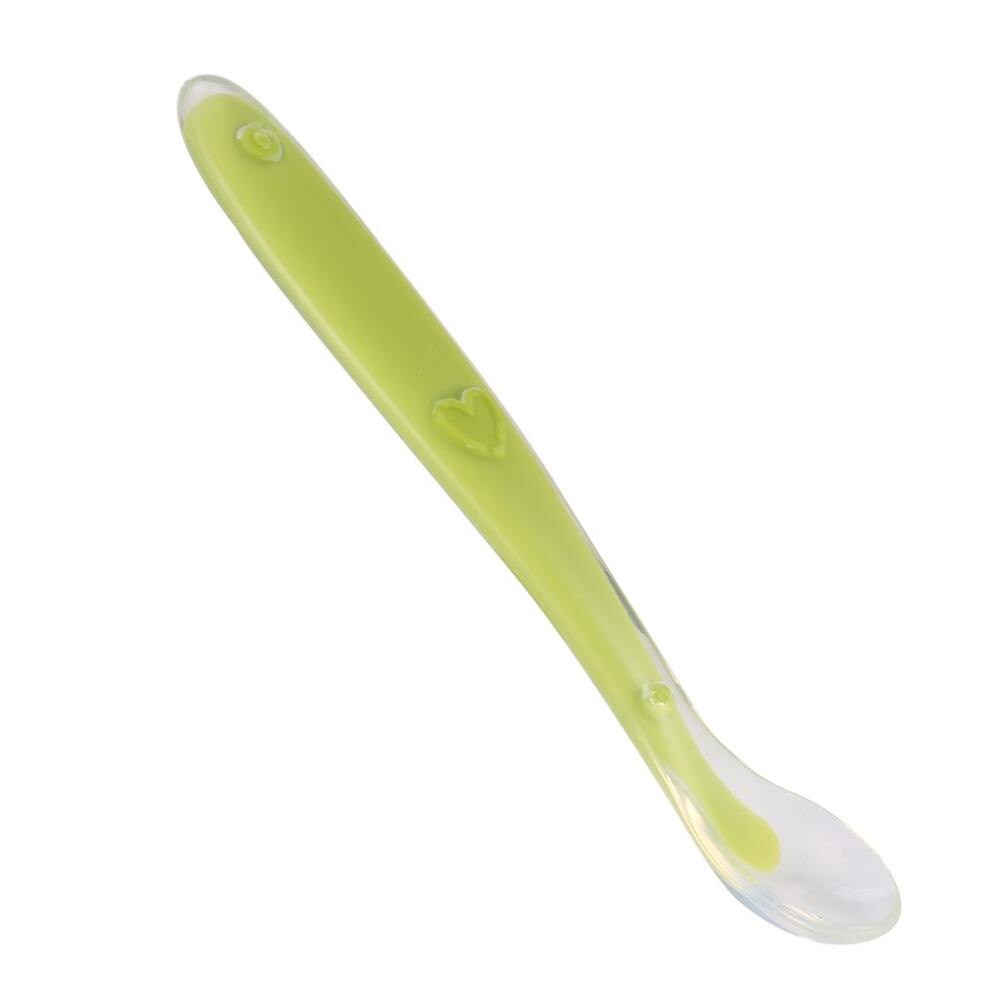 Baby Feeding Spoon And Fork  imported Plastic Material In Light Green Color main image 1