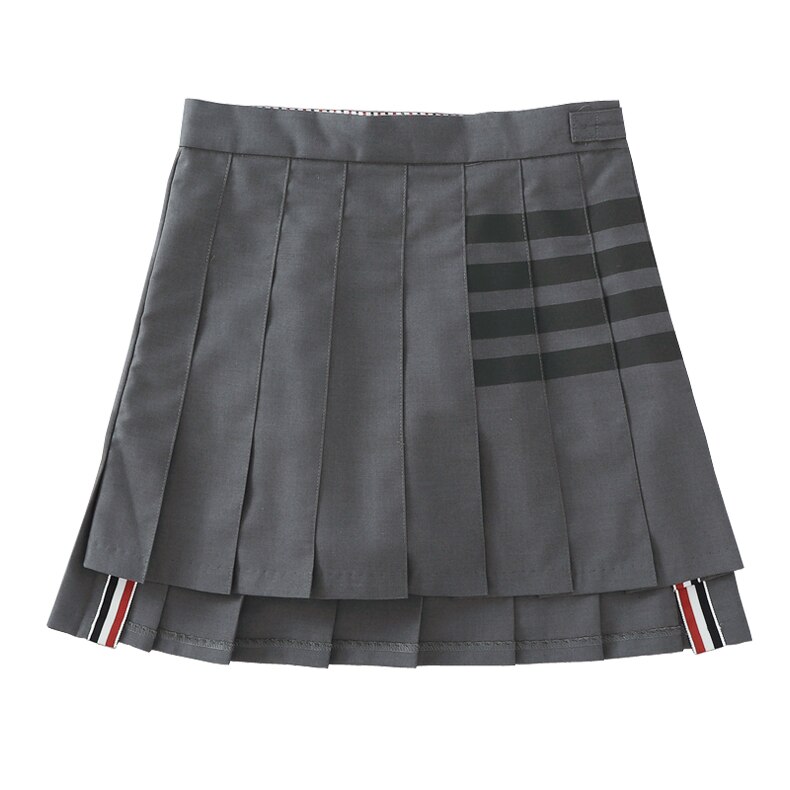 Hög midja plisserad kjol kjol a-line kort kjol dam anti-misslyckande säkerhetsbyxor paraply kjol tennis sport hakama
