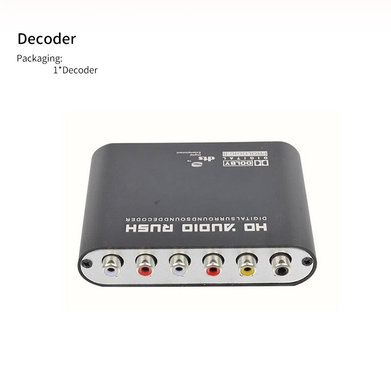 Décodeur audio coaxial à fiber optique numérique unisien 5.1/2.1, 24bit192khz SPDIF DTS Dolby AC-3 DAC pour amplificateur stéréo 5.1 canaux: Decoder