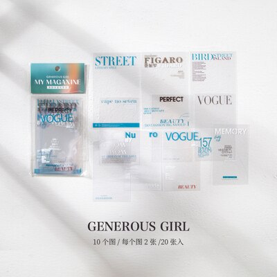 My Magazine Series Decorative PET Stickers Scrapbooking Stick Label Diary Stationery Album: 6