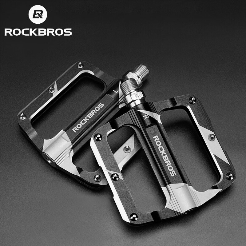 Rockbros Fiets Pedalen Mtb Aluminium Cnc Alloy Sealed Du Bearing Mtb Pedalen Antislip Spikes Wearable Pedalen Fiets Accessoires