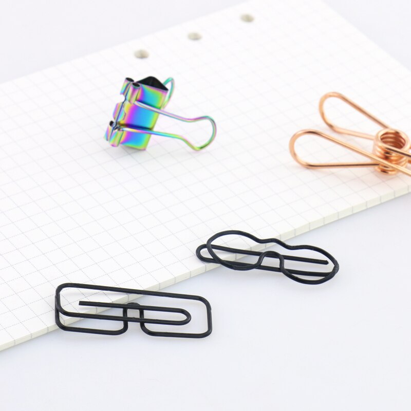 tutu (cena/20 klipów) officehip okulary w kształcie spinacze robić papieru śmieszne Kawaii zakładki biurowe szkolne klipy robić znakowania H0161