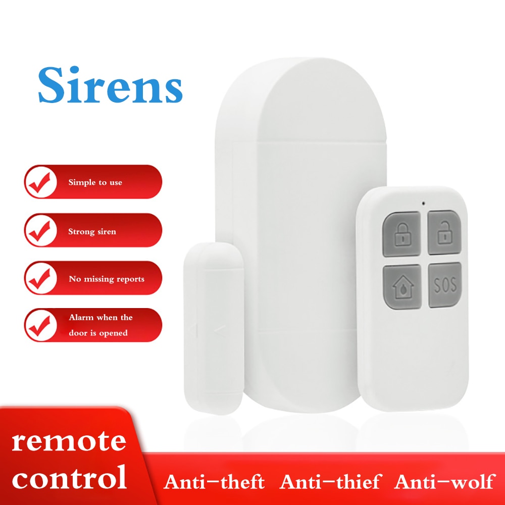 Wireless 130db Burglar Alarm Home Security Window Door Alarm System Magnetic Sensor With Remote Control Door Sensor Alarm