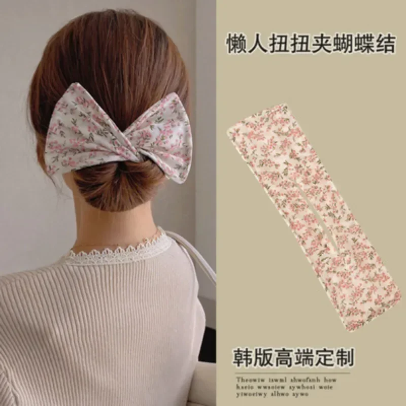 Diadema con rodillo para mujer, rizador de pelo, Donut, moño, lazo, Orejas de conejo, anillo mágico para peinado, accesorios, herramienta de horquilla perezosa retorcida: Verde