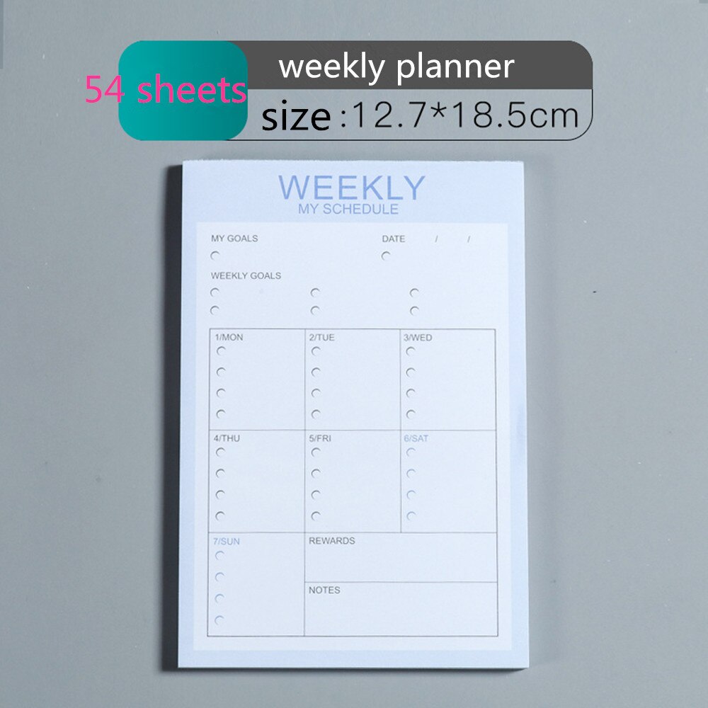 A4 Notebook Kawaii Dagelijks Wekelijks Maandelijkse Jaarlijks Kalender Planner Agenda Schedule Organizer Journal Boek Stationaire: weekly purple
