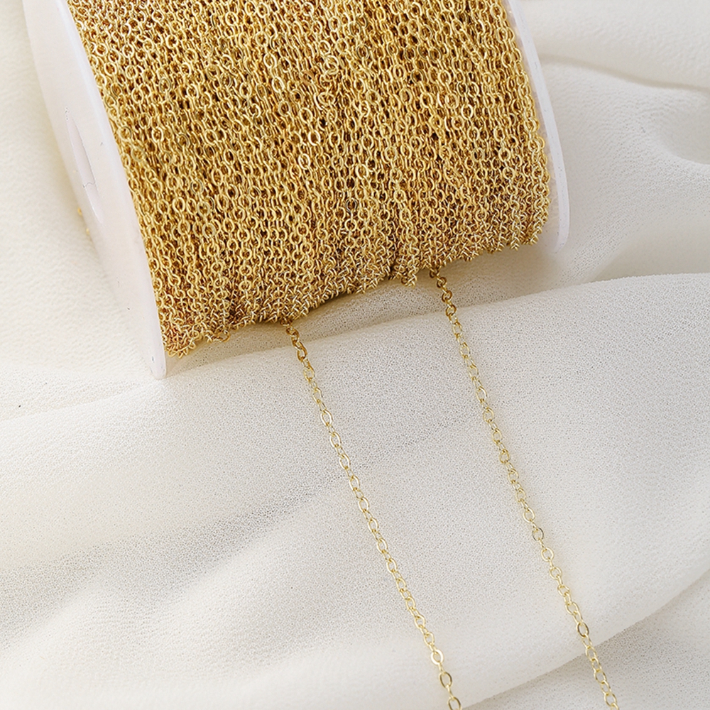 1 Meter Plated Kruis Ketting Kruis Ketting Voor Sieraden Maken Diy Ketting Oorbellen Armbanden Ketting Spool