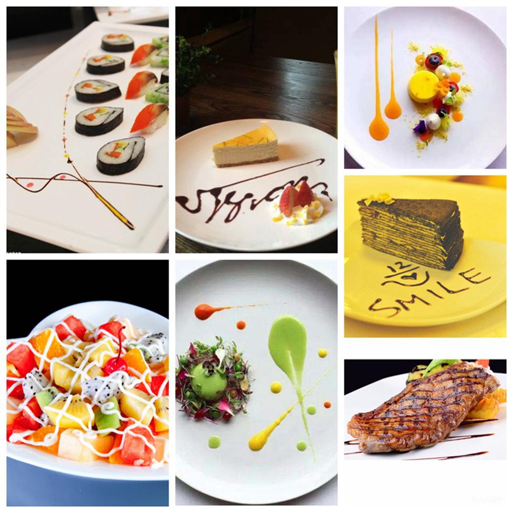 Cuchara creativa decorativa para decorar Sushi, herramienta de para sorteo de comida, plato de aderezo de salsa, utensilios para hornear, cucharas de comida para pasteles, novedad