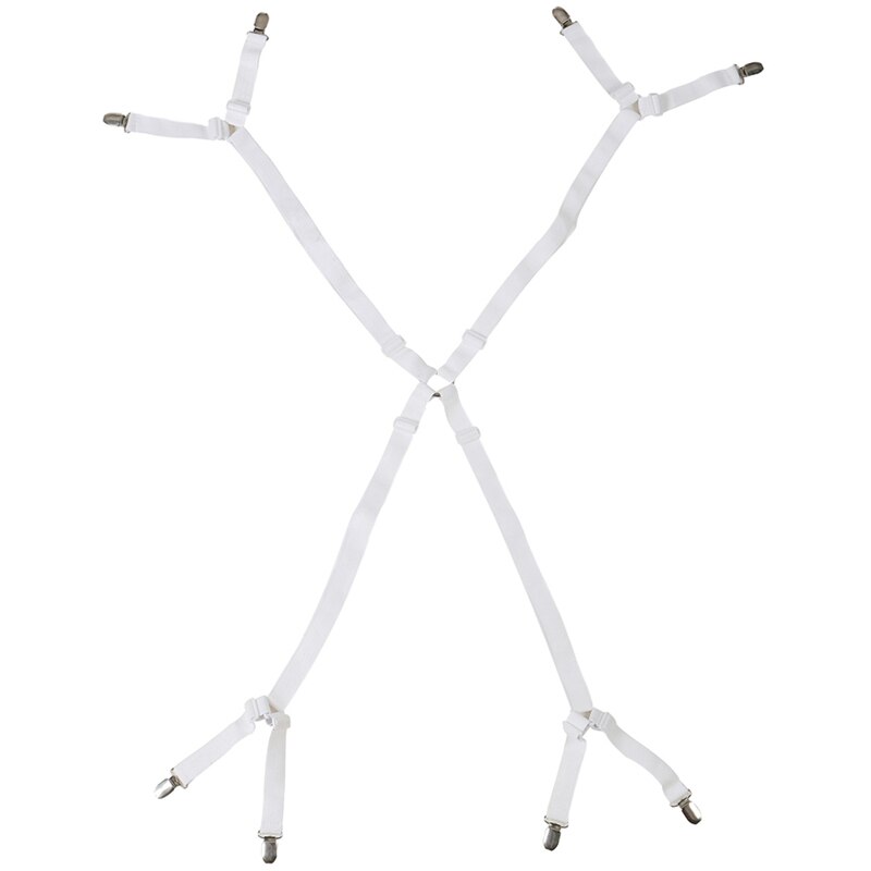 Laken Clips Zwart Wit Kriskras Verstelbare Bed Hoeslaken Bandjes Fixing Antislip Riemverbinder Thuis Gadgets
