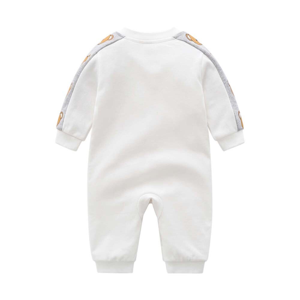 Barboteuse en coton pour bébés de 0 à 24 mois, vêtements de de , style pour bébés garçons et filles, imprimé ours, printemps