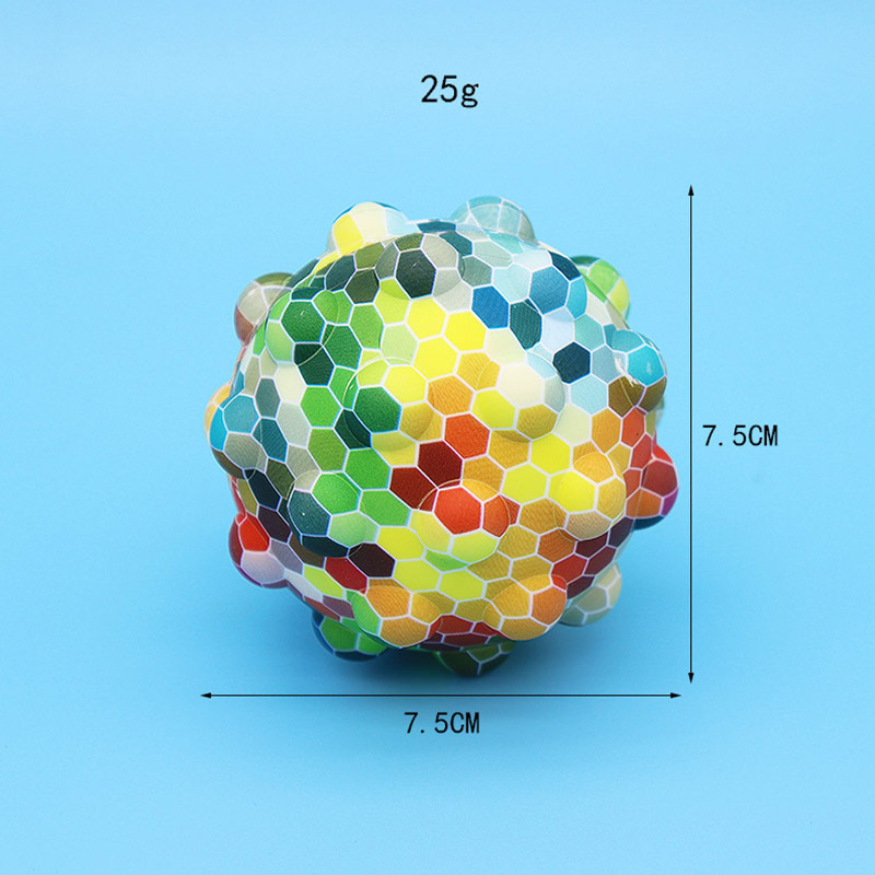Pop Stress Ball Fidget Toy with Printed Pattern 3D Silicone Push Bubble Stress Anti-Anxiety Squeeze Sensory Bubbles Popping: 6