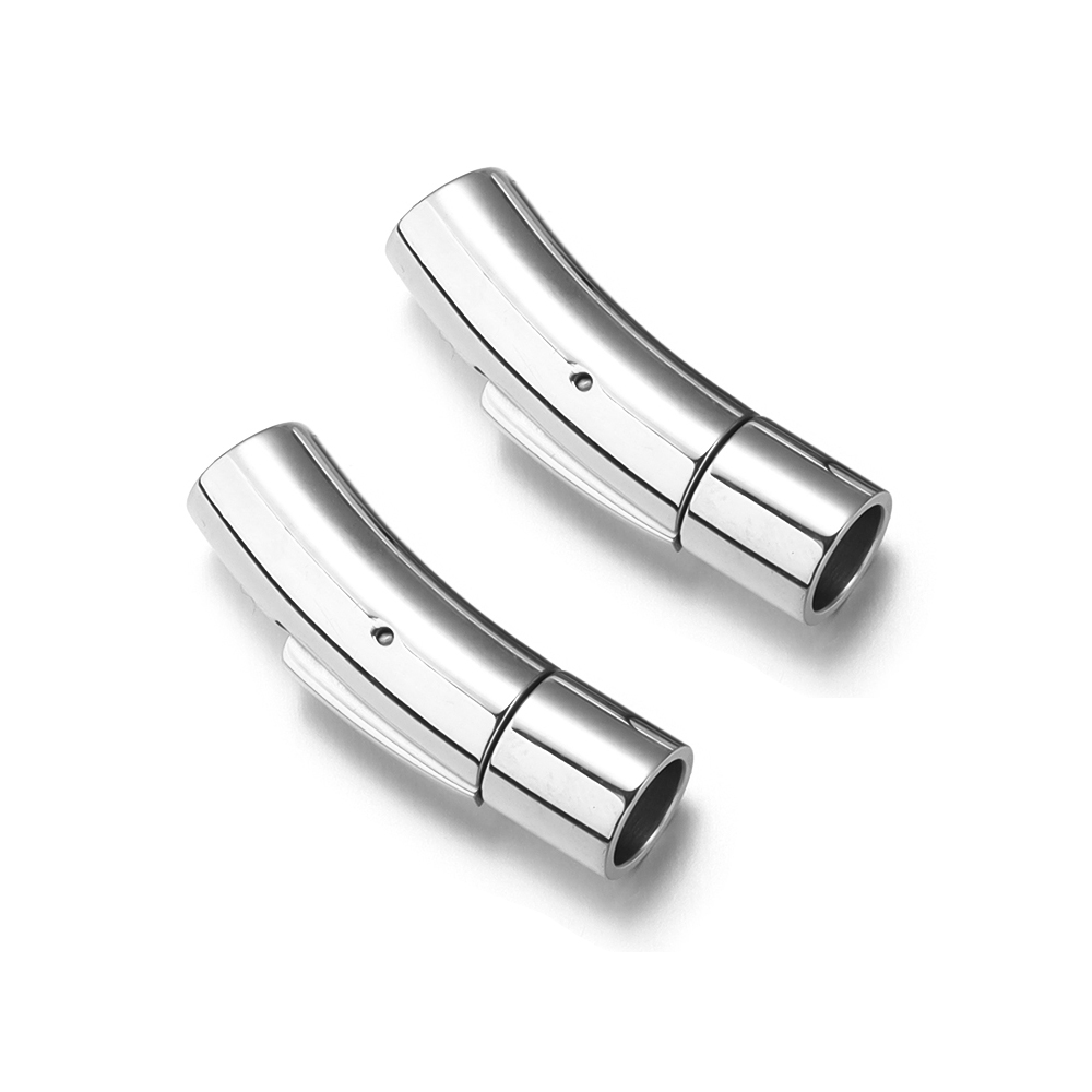 1 Stück Edelstahl-Magnetverschluss, passend für Durchmesser 3/4/5/6 mm, Lederband, Metallschnalle für Schmuckherstellung, DIY-Stecker-Zubehör: M / verrotten