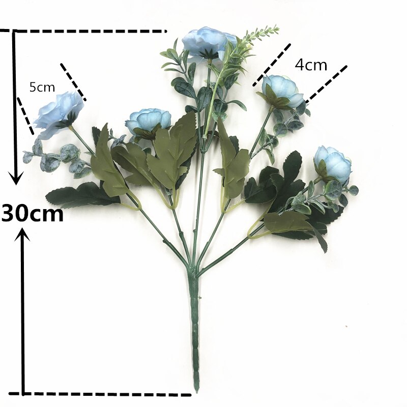 Yoormer Kunstmatige Pioen Zijde Bloem Boeket Elegante Thuis Kunstmatige Bruiloft Decoratie Boeket Bloem Decoratie