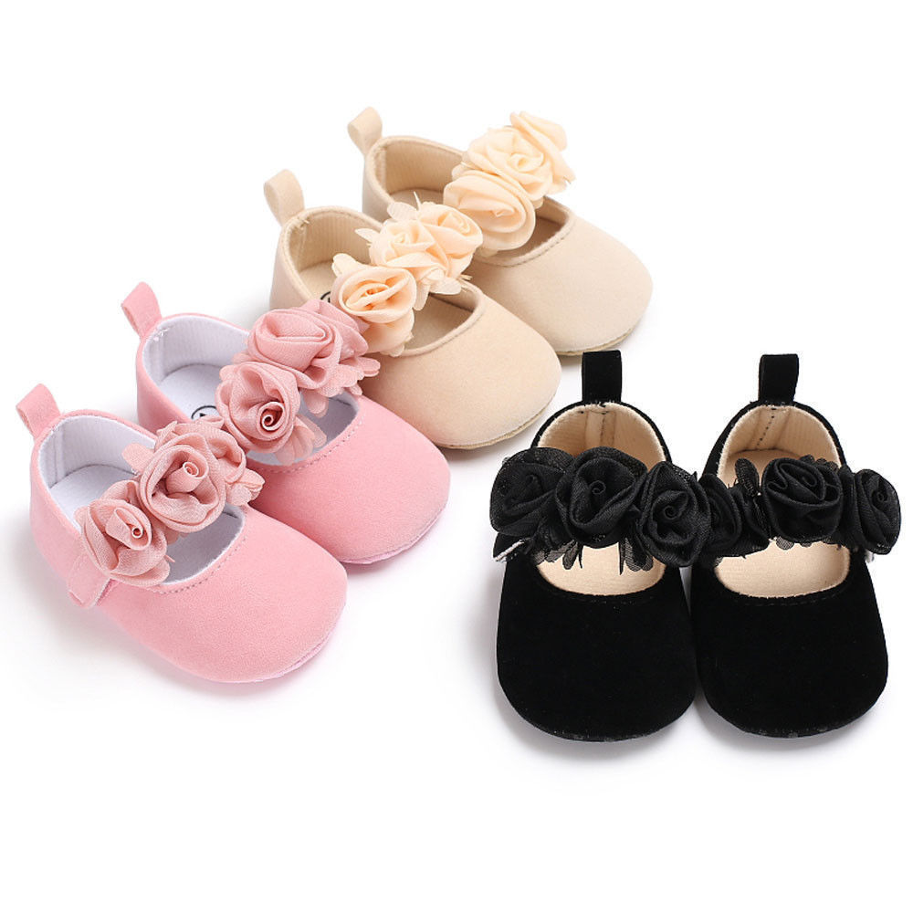 Pudcoco baby nyfødt toddler pige krybbe sko barnevogn blød sål forløber anti-slip sneakers
