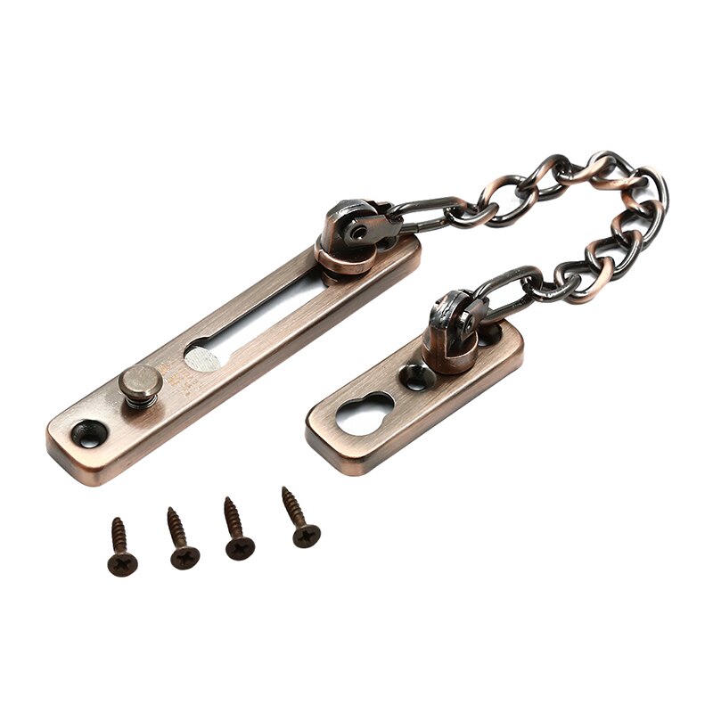 Stainless Steel Door Safety Lock Guard Chain Security Bolt Locks Cabinet Latch DIY Home Tools: red