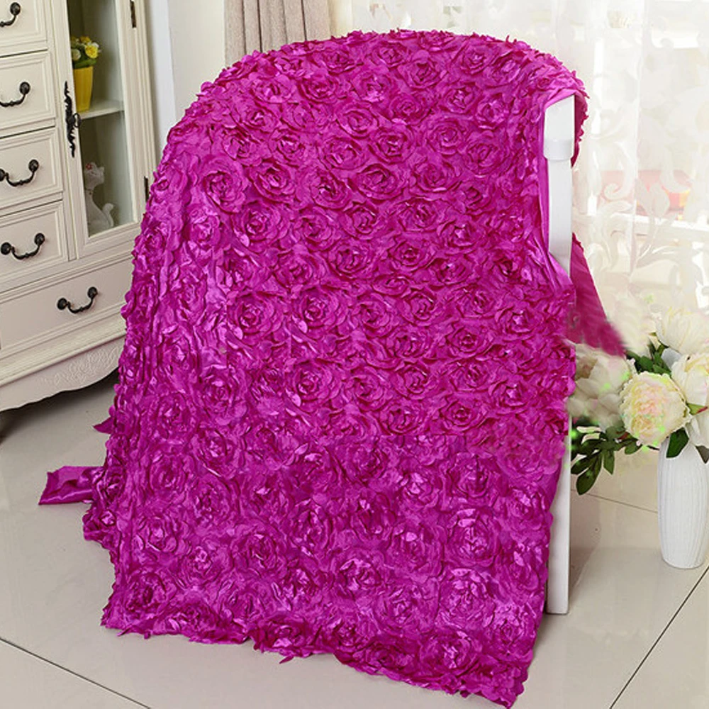 Hochzeit Dekoration 3D Satin- Rose Spitze Teppich Bestickte Festival Feier Blume Teppich Braut Hochzeit Teppich Vorhang Dekor: verrotten