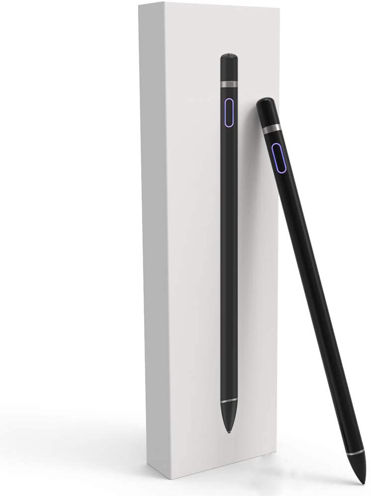 Stylus Pen till Apple iPad - Metall 18cm - Kompatibel med Apple Pencil 1 & 2: Apple penna 1 svart