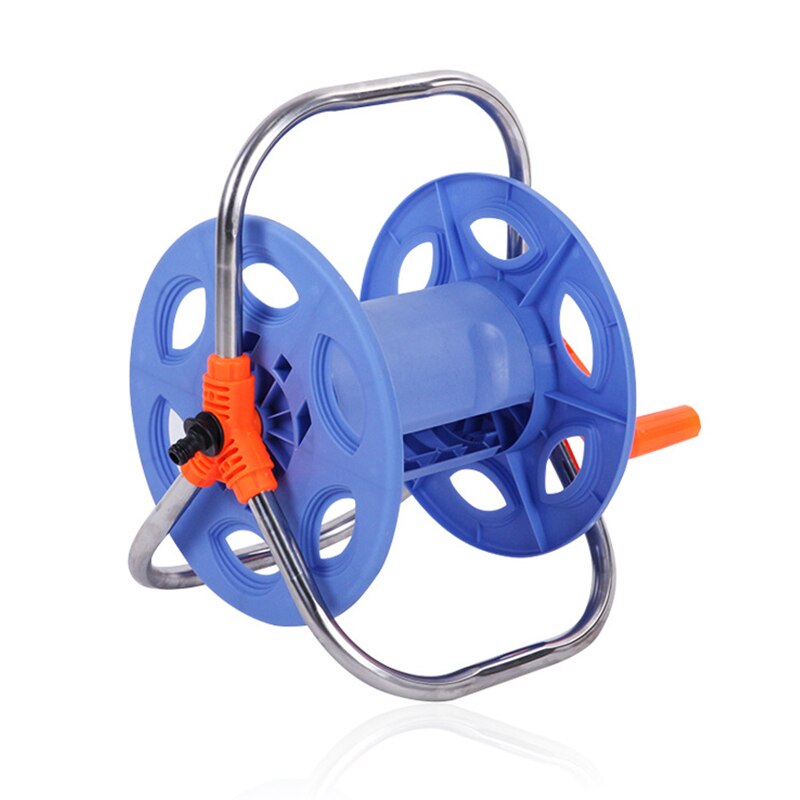 Water Hose Reel Rust Resistant Stainless Steel Handle Portable Space Saving Tool Store Hose SEC88
