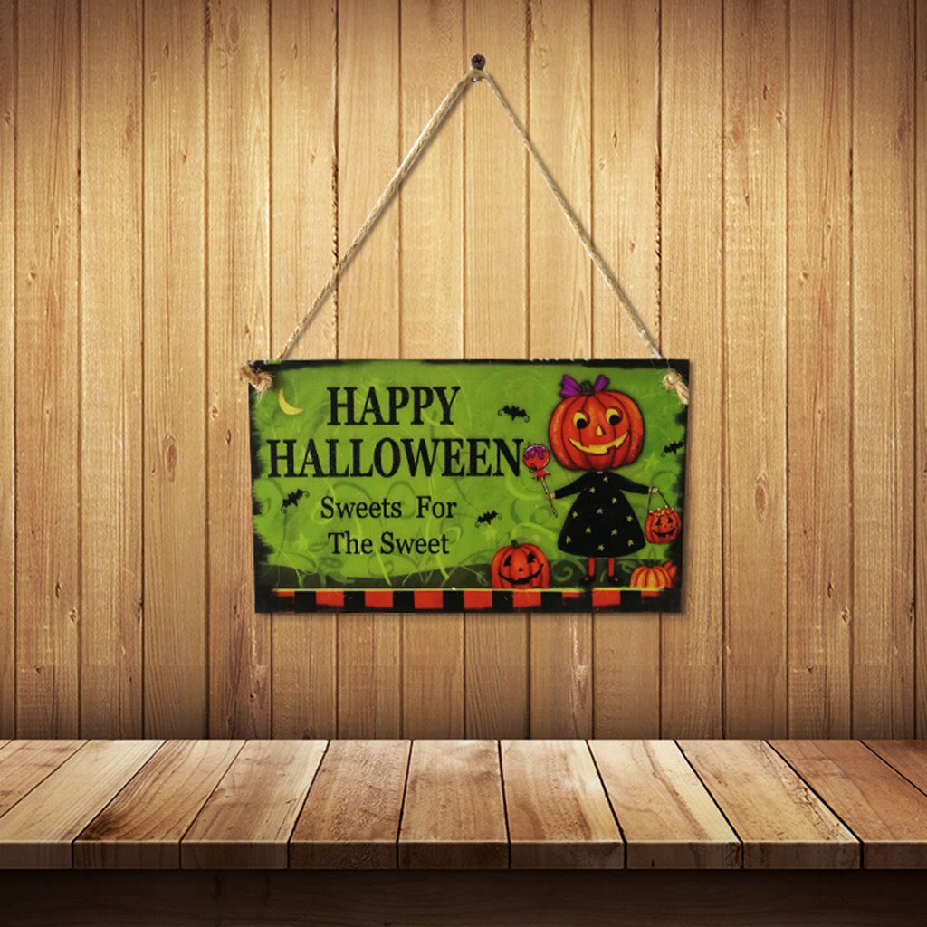Houten Plaat Happy Halloween Opknoping Boord House Party Plaque Decoratie