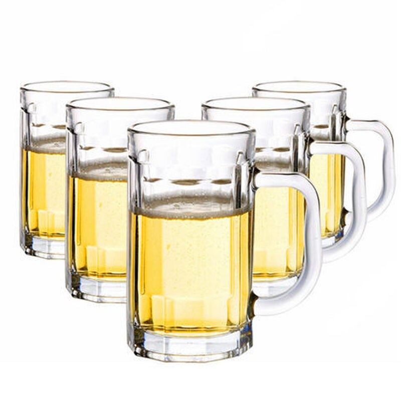 Grote Glas Bier Mokken Drinkwater Cups Thuis Kits Bier Mokken Bier Mokken met Theekopjes Glas Sap Cup Champagne Glazen bier