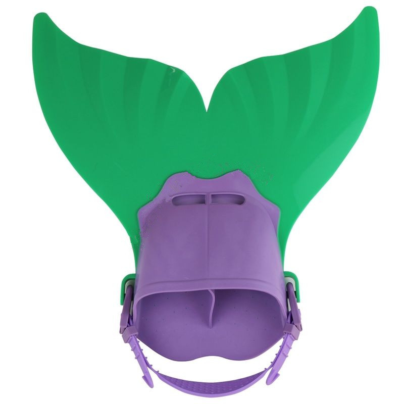 Aletas de natación ajustables para niños, aletas de entrenamiento, aleta de sirena para nadar, aleta para pies, cola para pies de buceo: Verde