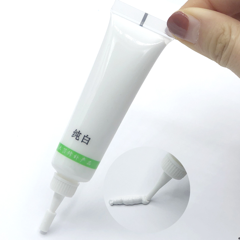 Møbelmaling, tremøbelreparasjonspasta for tredører, gulvrenovering, ripehull, sprekkfjerner 18g , ren hvit tremaling