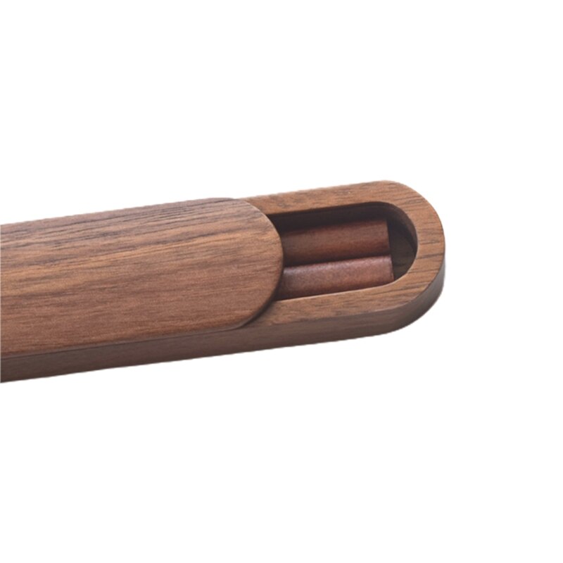 Black Walnut Wooden Chopstick Box Set Nonslip Chopstick Storage Case Portable Travel Chopstick Case Sushi Box