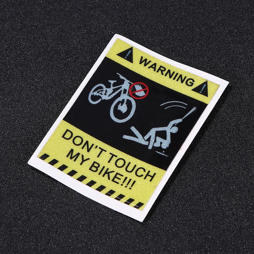 DONT TOUCH MY BIKE Bicycle Warning Sticker Waterproof Decal Waterproof Decorative Cycling Accessories 60 x 45 x 1mm