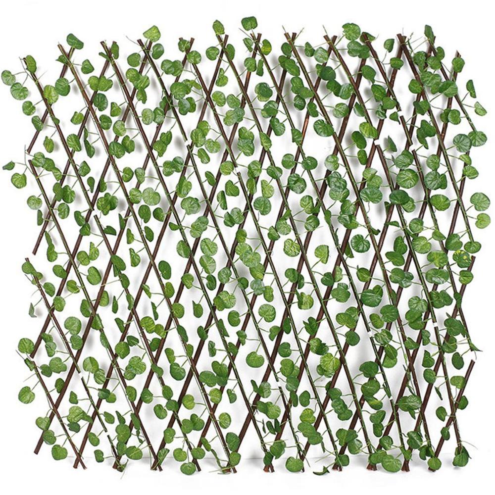 Artificial Garden Plant Fence UV Protected Privacy Screen Outdoor Indoor Use Garden Fence Backyard Home Decor Greenery Walls: crabapple leaf